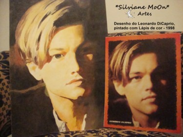 Desenho intitulada "Leonardo DiCaprio" por Silviane Moon, Obras de arte originais, Lápis