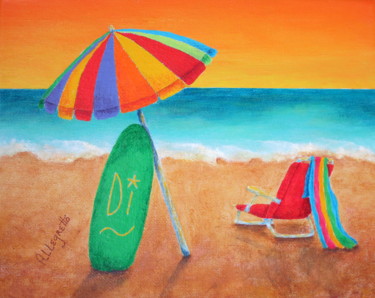 Painting titled "WAVE WATCH" by Allegretto, Original Artwork, Acrylic
