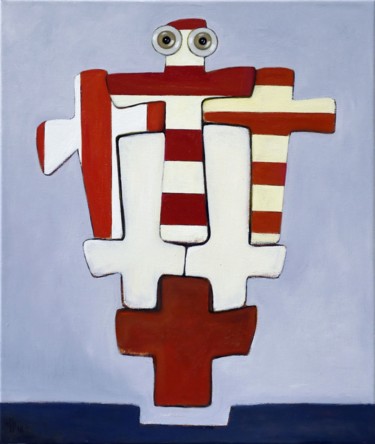 Peinture intitulée "la barre" par Pascal Buffard, Œuvre d'art originale, Huile
