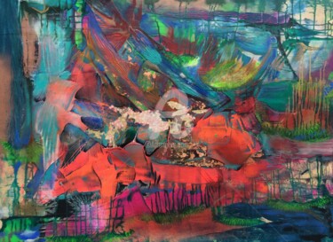 Peinture intitulée "L'EAU DIVINE" par Marilyne Lavoisier, Œuvre d'art originale, Acrylique