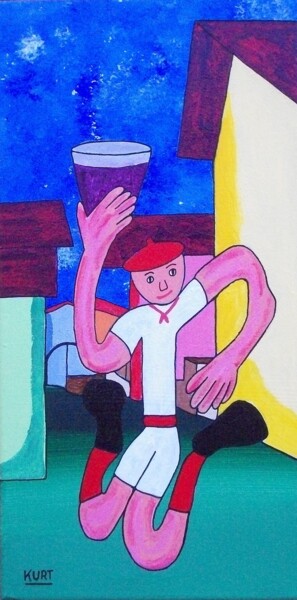 Tableau naif acrylique Festayre 绘画 标题为“Tableau naif acryli…” 由Didier Dordeins, 原创艺术品, 丙烯 安装在木质担架架上