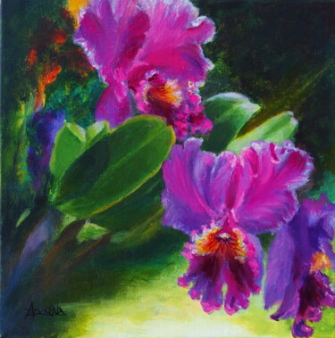 Peinture intitulée "Flower talk - Le la…" par Azucena, Œuvre d'art originale, Acrylique Monté sur Châssis en bois
