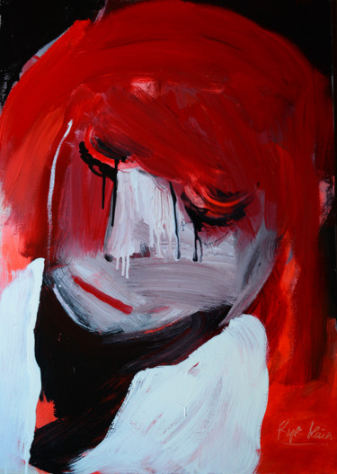 Peinture intitulée "Introspection" par Maryse Coin (Ryse Kaïa), Œuvre d'art originale, Acrylique Monté sur Châssis en bois