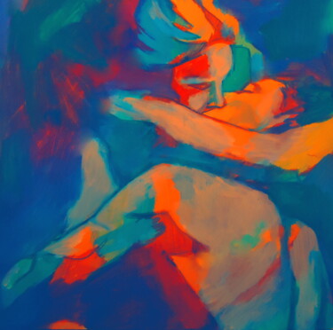 "Melodious hearts" Painting titled ""Melodious hearts"" by Helena Wierzbicki, Original Artwork, Acrylic