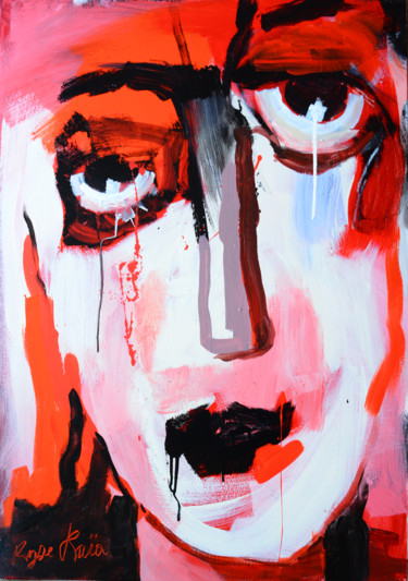 Peinture intitulée "L'amant" par Maryse Coin (Ryse Kaïa), Œuvre d'art originale, Acrylique Monté sur Châssis en bois