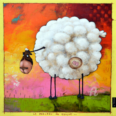 Peinture intitulée "Le Berceau du Tricot" par Toma, Œuvre d'art originale, Acrylique