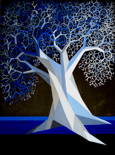 Pittura intitolato "ALBERO BIANCO" da Narciso Dall Orto, Opera d'arte originale, Acrilico