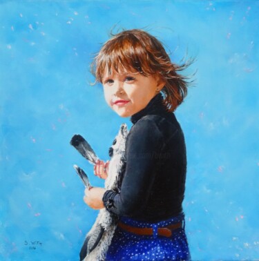 Peinture intitulée "-Mila-l'intrepide." par Brigitte With, Œuvre d'art originale, Huile