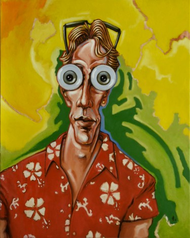 Peinture intitulée "TIKI BOY" par Pascal Buffard, Œuvre d'art originale, Huile