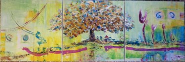 Malerei mit dem Titel "arbre." von Nadine Flicourt (nafli), Original-Kunstwerk, Acryl