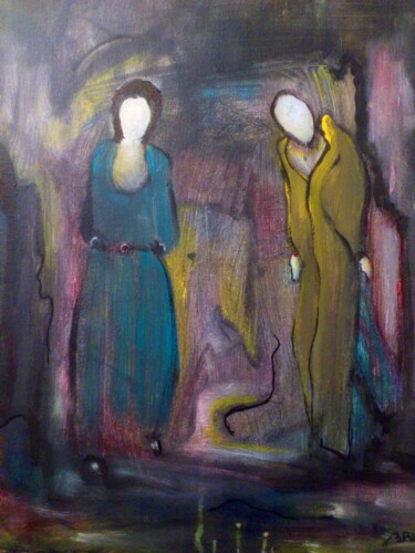 Peinture intitulée "elle-refait-l-histo…" par Bruno Briatte, Œuvre d'art originale, Acrylique