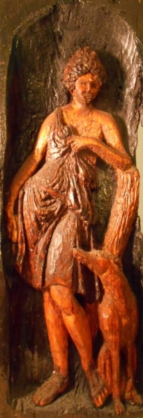 Rétro : Diana sur la chasse Sculpture titled "Rétro : Diana sur l…" by Robert Rachel, Original Artwork, Wood