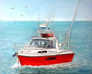 Peinture intitulée "Bateau  Antarès ( M…" par Lebreton-Hays, Œuvre d'art originale, Acrylique