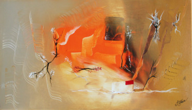 Peinture intitulée "Méditation" par Althea, Œuvre d'art originale, Acrylique