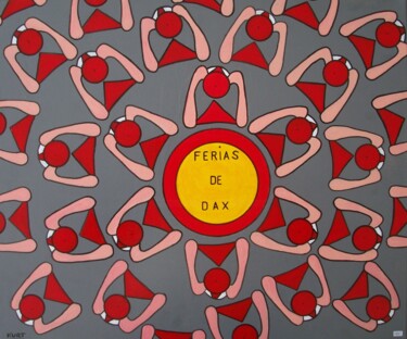 Peinture intitulée "Tableau naif férias…" par Didier Dordeins, Œuvre d'art originale, Acrylique