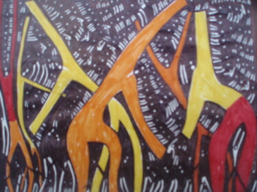 Drawing titled "Crete 1" by Michael Fitzgerald, Original Artwork, Ink