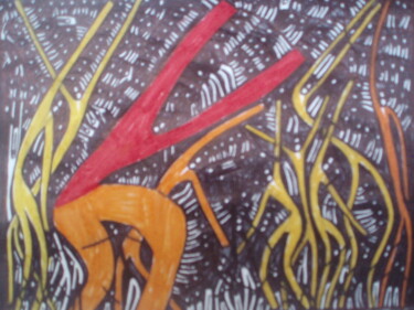 Drawing titled "Crete 2" by Michael Fitzgerald, Original Artwork, Ink
