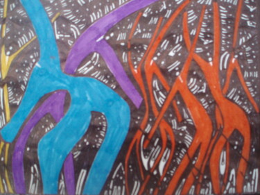 Drawing titled "Crete 3" by Michael Fitzgerald, Original Artwork, Ink