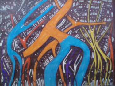 Drawing titled "crete 8" by Michael Fitzgerald, Original Artwork, Ink