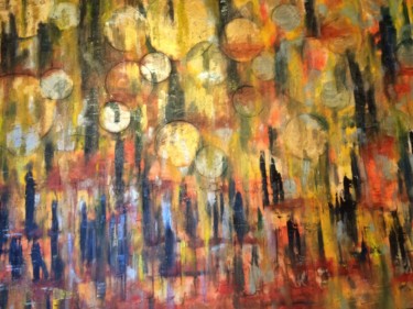 Peinture intitulée "Shadows in an orang…" par Wilcox, Œuvre d'art originale, Huile Monté sur Châssis en bois