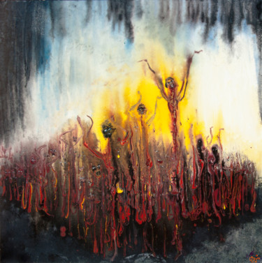 les derniers indignes Peinture intitulée "les derniers indign…" par M Art'In, Œuvre d'art originale