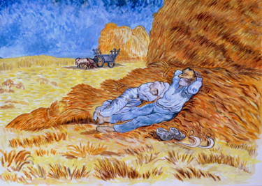 "La sieste" copie d'après l'oeuvre de Van Gogh