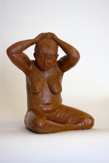 Sculpture intitulée "Polly" par Denis Thebaudeau, Œuvre d'art originale, Terre cuite