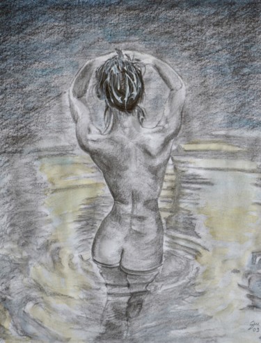 Disegno intitolato "Senza titolo" da Stefano Di Marco, Opera d'arte originale, Grafite