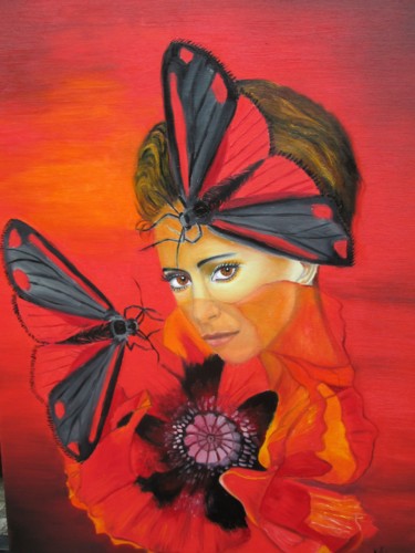 Peinture intitulée "Le bal des Tyria" par Alix, Œuvre d'art originale, Huile