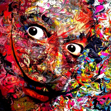 绘画 标题为“DALI LE TALENT PUR.” 由Dabu., 原创艺术品, 喷枪