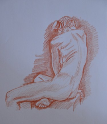 Disegno intitolato "Croquis 18" da Stefano Di Marco, Opera d'arte originale, Carbone