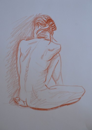 Disegno intitolato "croquis 19" da Stefano Di Marco, Opera d'arte originale, Carbone