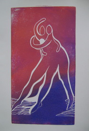 印花与版画 标题为“Série des danseurs…” 由Nadine Trescartes (fildefériste), 原创艺术品, Linocuts