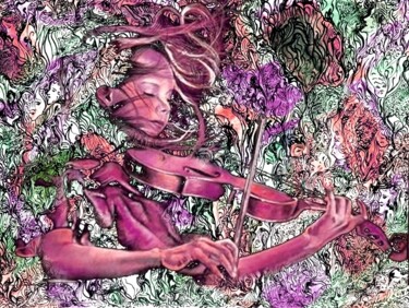 绘画 标题为“REVE EN MUSIQUE” 由Dabu., 原创艺术品, 喷枪