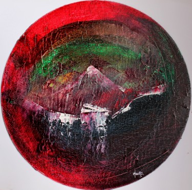 Peinture intitulée "Dans l'air vibrant…" par Clau Redier-Clément, Œuvre d'art originale, Huile Monté sur Panneau de bois