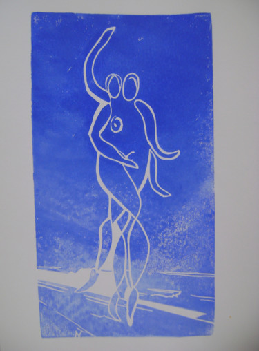 印花与版画 标题为“Série des danseurs…” 由Nadine Trescartes (fildefériste), 原创艺术品, Linocuts