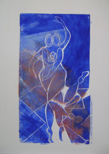 印花与版画 标题为“Série des danseurs…” 由Nadine Trescartes (fildefériste), 原创艺术品, Linocuts