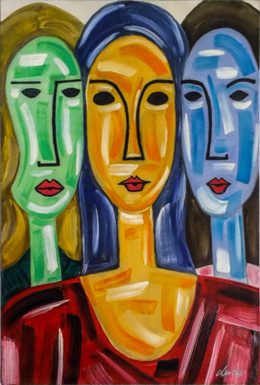 Pintura titulada "Selfie" por Clerdy, Obra de arte original, Oleo