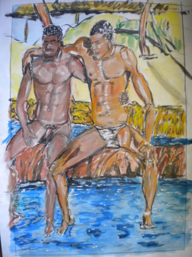 Peinture intitulée "photo-081.jpg" par Herve Yann Dubois, Œuvre d'art originale, Gouache