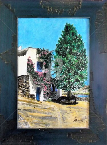 Peinture intitulée "La maison du pêcheur" par Isabelle Lucas, Œuvre d'art originale, Huile