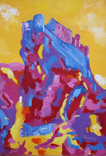 Citadelle, Corti Painting titled "Citadelle, Corti" by Anna Grazi, Original Artwork, Acrylic