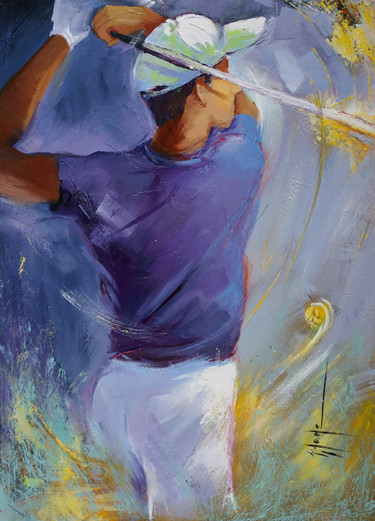 绘画 标题为“Golfeur..jpg” 由Monique Delord, 原创艺术品, 油
