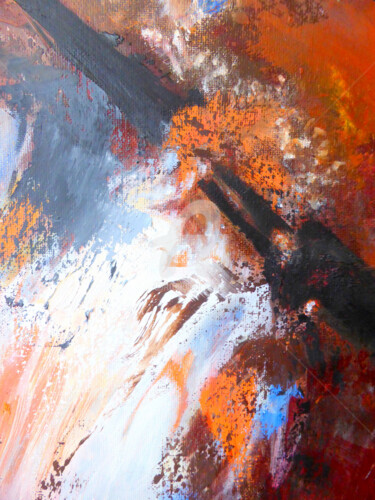 Peinture intitulée "Double flux" par Claude Julia (CJULIA), Œuvre d'art originale, Huile