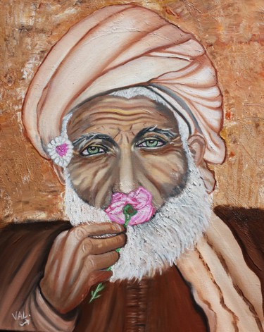 Peinture intitulée "le parfum d'une ros…" par Valérie Perrault, Œuvre d'art originale, Acrylique