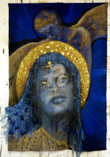 Peinture intitulée "madone IV" par Domondo, Œuvre d'art originale, Autre