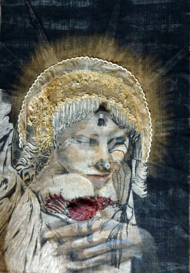 Peinture intitulée "madone II.jpg" par Domondo, Œuvre d'art originale, Autre