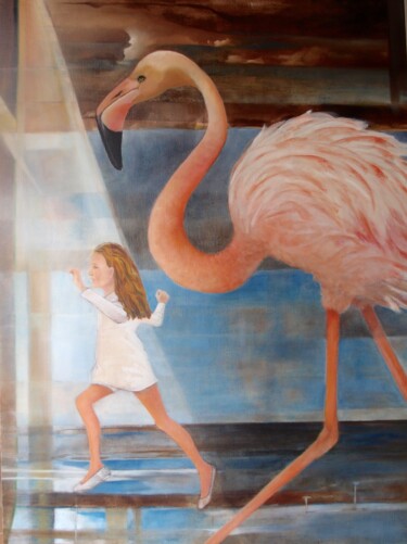 Peinture intitulée "A TOUTES JAMBES" par Catherine Chesneau, Œuvre d'art originale, Huile