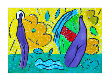 Peinture intitulée "L'eau vive" par Jean Mirre, Œuvre d'art originale, Huile