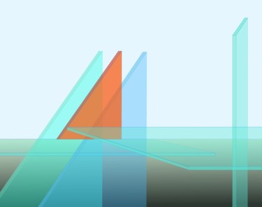 Arts numériques intitulée "Palais de verre" par Wolf Thiele, Œuvre d'art originale, Travail numérique 2D
