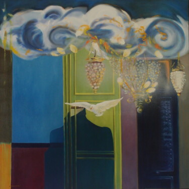 Peinture intitulée "Sur la Terre Comme…" par Catherine Chesneau, Œuvre d'art originale, Huile